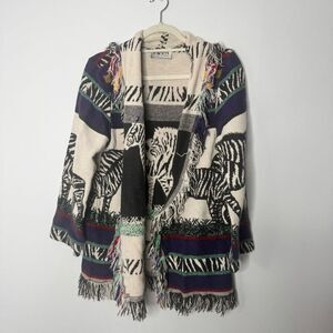 vintage Facets woven tapestry duster jacket one size